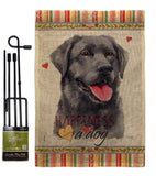 Labrador Happiness - Pets Nature Vertical Impressions Decorative Flags HG110193 Made In USA