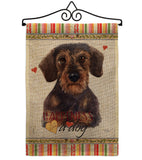 Miniature Dachshund Happiness - Pets Nature Vertical Impressions Decorative Flags HG110196 Made In USA