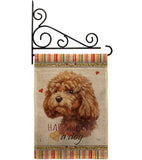 Poodle Happiness - Pets Nature Vertical Impressions Decorative Flags HG110207 Made In USA