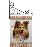 Shetland Sheepdog Happiness - Pets Nature Vertical Impressions Decorative Flags HG110216 Made In USA