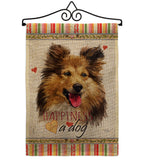 Shetland Sheepdog Happiness - Pets Nature Vertical Impressions Decorative Flags HG110216 Made In USA