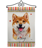 Shiba Inu Happiness - Pets Nature Vertical Impressions Decorative Flags HG110217 Made In USA