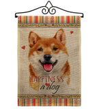 Shiba Inu Happiness - Pets Nature Vertical Impressions Decorative Flags HG110217 Made In USA