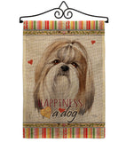Shih Tzu Happiness - Pets Nature Vertical Impressions Decorative Flags HG110218 Made In USA