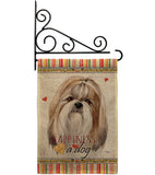 Shih Tzu Happiness - Pets Nature Vertical Impressions Decorative Flags HG110218 Made In USA