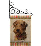 Welsh Terrier Happiness - Pets Nature Vertical Impressions Decorative Flags HG110231 Made In USA
