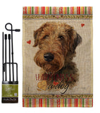 Welsh Terrier Happiness - Pets Nature Vertical Impressions Decorative Flags HG110231 Made In USA