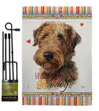 Welsh Terrier Happiness - Pets Nature Vertical Impressions Decorative Flags HG110231 Made In USA