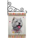 Westie Happiness - Pets Nature Vertical Impressions Decorative Flags HG110232 Made In USA
