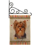 Yorkie Happiness - Pets Nature Vertical Impressions Decorative Flags HG110235 Made In USA