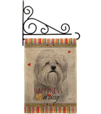 Lhasa Apso Happiness - Pets Nature Vertical Impressions Decorative Flags HG110236 Made In USA