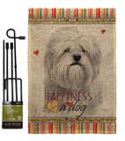 Lhasa Apso Happiness - Pets Nature Vertical Impressions Decorative Flags HG110236 Made In USA