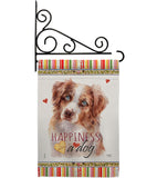 Red Australian Shepherd Happiness - Pets Nature Vertical Impressions Decorative Flags HG110241 Made In USA