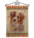 Red Australian Shepherd Happiness - Pets Nature Vertical Impressions Decorative Flags HG110241 Made In USA