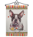 Gray Boston Terrier Happiness - Pets Nature Vertical Impressions Decorative Flags HG110242 Made In USA