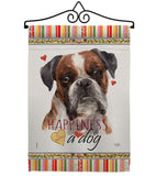 Brindle Boxer Happiness - Pets Nature Vertical Impressions Decorative Flags HG110243 Made In USA
