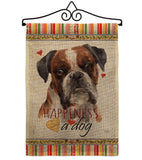 Brindle Boxer Happiness - Pets Nature Vertical Impressions Decorative Flags HG110243 Made In USA