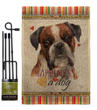 Brindle Boxer Happiness - Pets Nature Vertical Impressions Decorative Flags HG110243 Made In USA