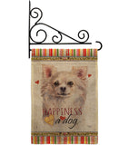 White Chihuahua Happiness - Pets Nature Vertical Impressions Decorative Flags HG110247 Made In USA