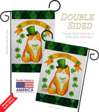 Patty Kitty - St Patrick Spring Vertical Impressions Decorative Flags HG192303 Made In USA