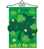 Luck O' the Irish - St Patrick Spring Vertical Applique Decorative Flags HG102022
