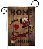 State Maryland Home Sweet Home - States Americana Vertical Impressions Decorative Flags HG191158 Made In USA