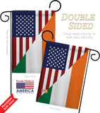 US Irish Friendship - US Friendship Flags of the World Vertical Impressions Decorative Flags HG108237 Made In USA