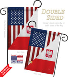 US Polish Friendship - US Friendship Flags of the World Vertical Impressions Decorative Flags HG108379 Made In USA