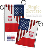 US Polish Friendship - US Friendship Flags of the World Vertical Impressions Decorative Flags HG108379 Made In USA