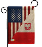 US Polish Friendship - US Friendship Flags of the World Vertical Impressions Decorative Flags HG108379 Made In USA