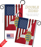 US Denmark Friendship - US Friendship Flags of the World Vertical Impressions Decorative Flags HG108387 Made In USA