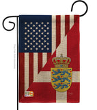 US Denmark Friendship - US Friendship Flags of the World Vertical Impressions Decorative Flags HG108387 Made In USA