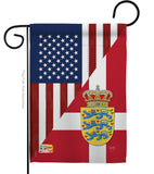 US Denmark Friendship - US Friendship Flags of the World Vertical Impressions Decorative Flags HG108387 Made In USA