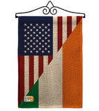 US Irish Friendship - US Friendship Flags of the World Vertical Impressions Decorative Flags HG108237 Made In USA