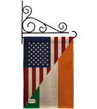 US Irish Friendship - US Friendship Flags of the World Vertical Impressions Decorative Flags HG108237 Made In USA