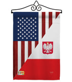 US Polish Friendship - US Friendship Flags of the World Vertical Impressions Decorative Flags HG108379 Made In USA