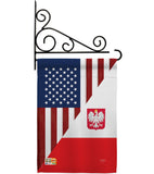 US Polish Friendship - US Friendship Flags of the World Vertical Impressions Decorative Flags HG108379 Made In USA