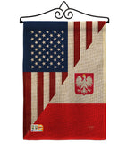 US Polish Friendship - US Friendship Flags of the World Vertical Impressions Decorative Flags HG108379 Made In USA