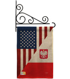 US Polish Friendship - US Friendship Flags of the World Vertical Impressions Decorative Flags HG108379 Made In USA