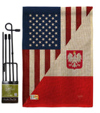 US Polish Friendship - US Friendship Flags of the World Vertical Impressions Decorative Flags HG108379 Made In USA