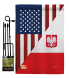 US Polish Friendship - US Friendship Flags of the World Vertical Impressions Decorative Flags HG108379 Made In USA