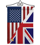 US UK Friendship - US Friendship Flags of the World Vertical Impressions Decorative Flags HG108380 Made In USA