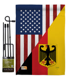 US German Friendship - US Friendship Flags of the World Vertical Impressions Decorative Flags HG108381 Made In USA