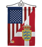 US Denmark Friendship - US Friendship Flags of the World Vertical Impressions Decorative Flags HG108387 Made In USA