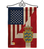 US Denmark Friendship - US Friendship Flags of the World Vertical Impressions Decorative Flags HG108387 Made In USA