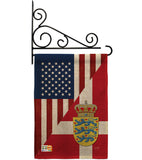 US Denmark Friendship - US Friendship Flags of the World Vertical Impressions Decorative Flags HG108387 Made In USA
