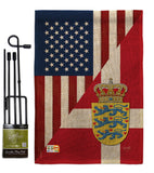 US Denmark Friendship - US Friendship Flags of the World Vertical Impressions Decorative Flags HG108387 Made In USA