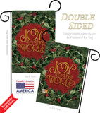 Joy To The World Wreath - Winter Wonderland Winter Vertical Impressions Decorative Flags HG114136 Made In USA