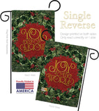 Joy To The World Wreath - Winter Wonderland Winter Vertical Impressions Decorative Flags HG114136 Made In USA