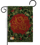 Joy To The World Wreath - Winter Wonderland Winter Vertical Impressions Decorative Flags HG114136 Made In USA